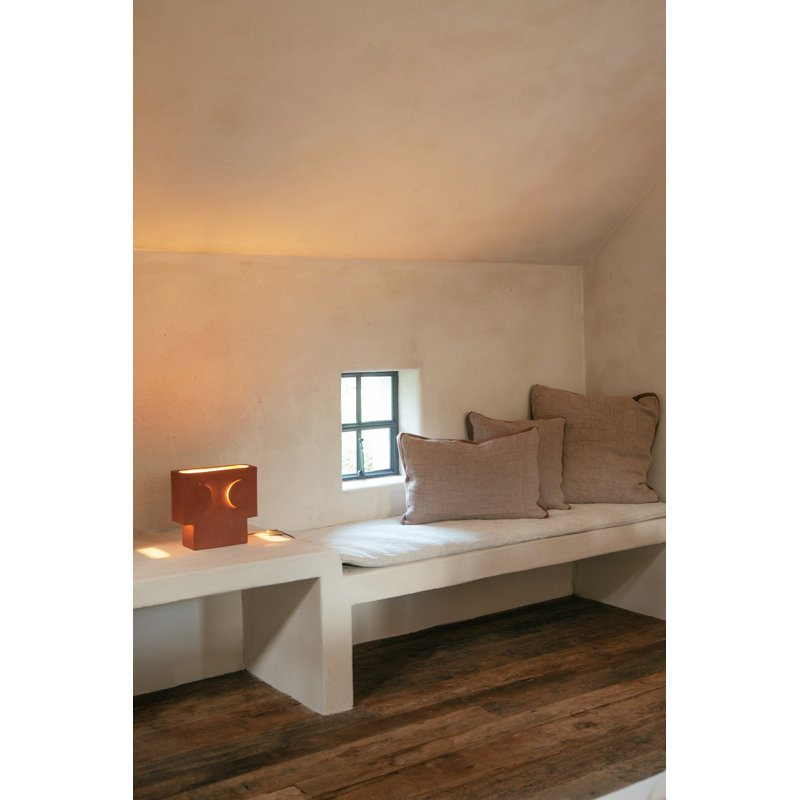 Lampe de table Alexes Eclipse Grès Terre cuite, Rouge