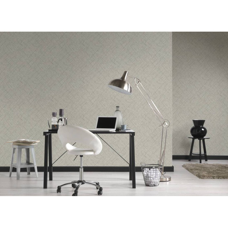 33' L x 21" W Wallpaper Roll, Grey/Silver