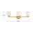 Sophisticated Three-Light Ribbed Glass Bath Vanity Light-122467654