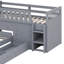 Lit mezzanine et lit plateforme en L à faible encombrement avec tiroirs et garde-corps complets-1035785978