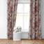 Country Lane Toile Crimson Cotton Grommet Top Drapery Panel Set of 2-1411027157
