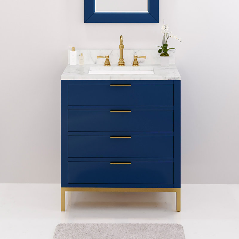 30'' W Single Vanity, Monarch Blue, No, 30"