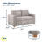 Serta Trinity 66.1" Full Size Convertible Loveseat, Dream Coil Comfort, Easy Assembly-88874650