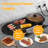 2-in-1 Electric Grill with Hot Pot 2200W Non-Stick Smokeless with 5 Heat Levels for 2-10 People Indoor Outdoor Use