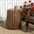 Tree Stump MGO Side Table with Wood Grain Finish