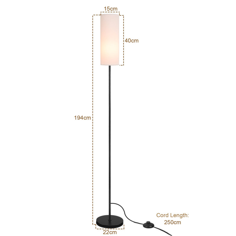 Lacasha Black Column Floor Lamp