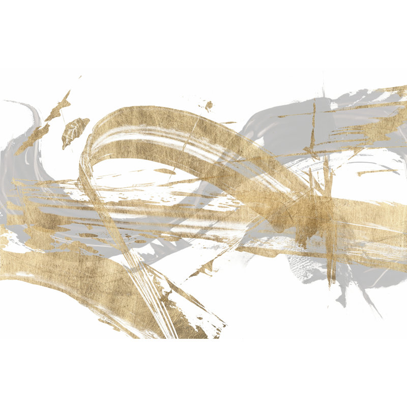 Gold & Grey I by Studio W - Wrapped Canvas Art Prints, 81cm H x 122cm W