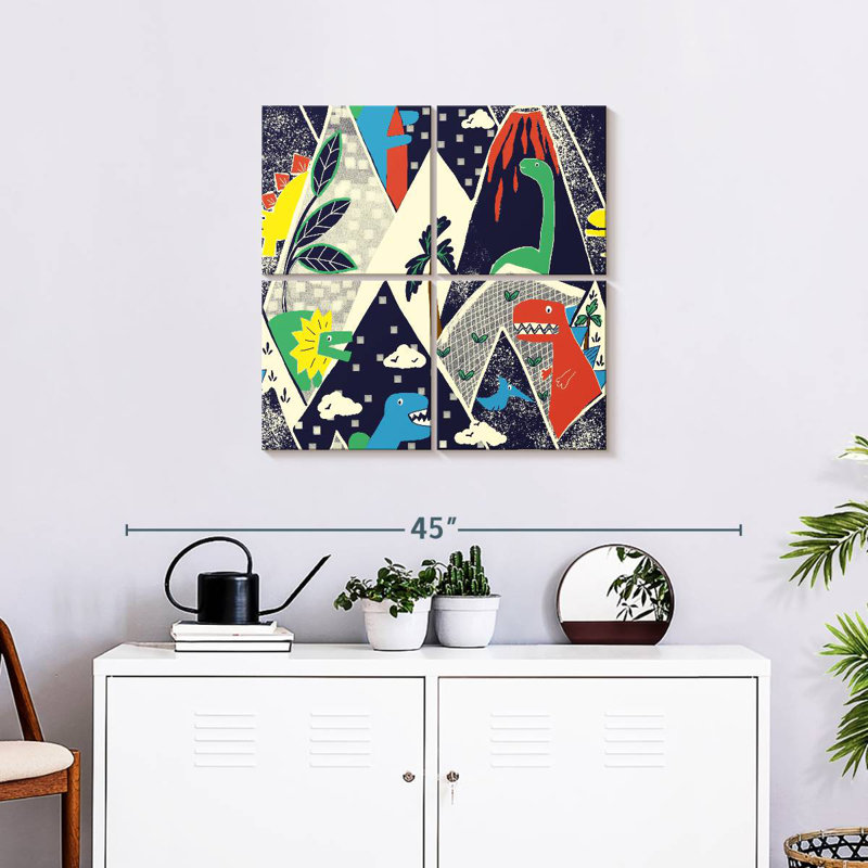 Ashelle Dino Land, 26" H x 26" W
