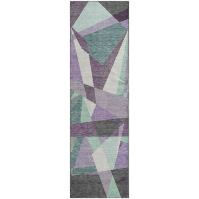 Premium Machine Washable Harjo AMF1609 Geometric Rug