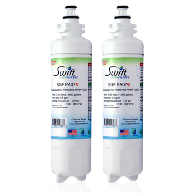 Filtre à eau de réfrigérateur compatible avec la norme SGF-PA07 Rx pour les modèles NHR-125950, NH-B53V1, NH B54X1 (paquet de 2).
