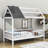 Molen Twin Size Wooden House Bed-461971554