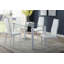Ensemble de chaises de salle à manger de style moderne avec finition en métal blanc et 2 pièces