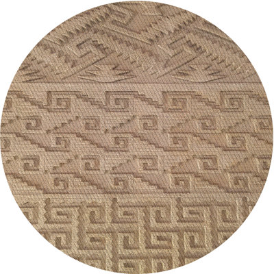 Tapis zone beige à motifs Hessie