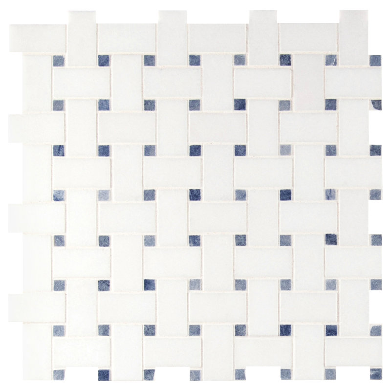 Loredana Weave 12 in. x 12 in. Polished Marble Mosaic Floor and Wall Tile, Azula