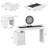 Clarisse 47.2" Wide Vanity Set with Stool and Mirror