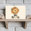 Happy Lion Scooter Ride Flower Tropical Wall Art Print by Mathieu - Wrapped Canvas Print-135304565