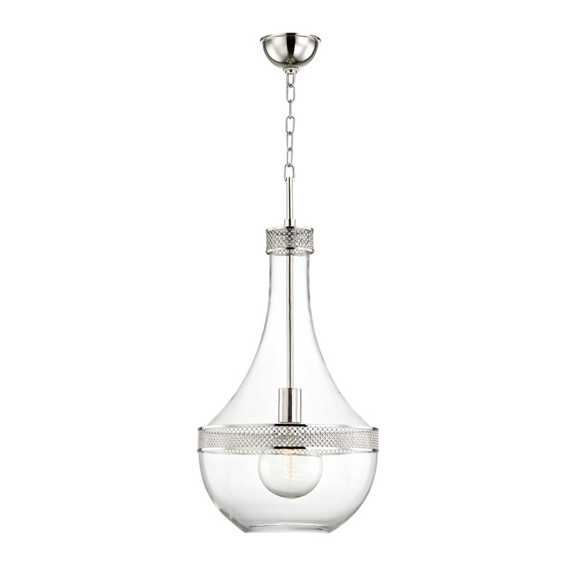 Hagen 1 - Light Pendant, Polished Nickel, 32" H x 17.5" W x 17.5" D