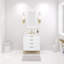 Bristol 30 In. Single Sink Carrara White Marble Countertop Bath Vanity In Pure White With Satin Gold Hook Faucet-1340473182