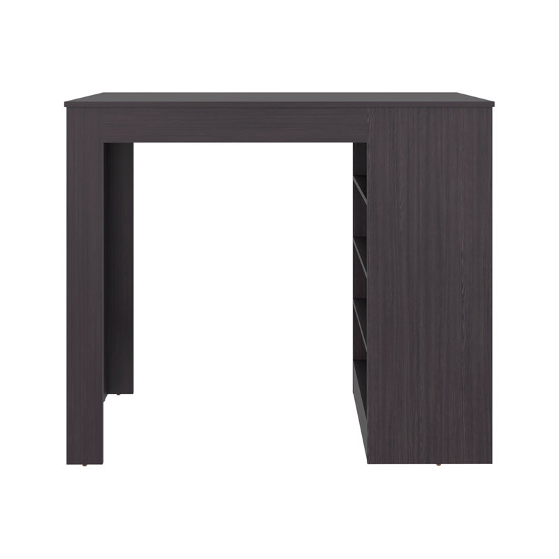 Wenge Kitchen Island with Open Storage