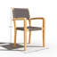 Chaise de salle à manger d'extérieur empilable en bois Clairene