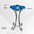 XBrand Floor Mist Fountain with 12 Color Changing LED lights and Inline Control, 27 inch Tall, Glass and Metal, Blue, Mist Water Fountain, Indoor Floor Water Fountain, Aromatherapy Mist Fountain-1826214953