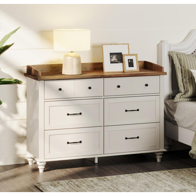 Allyssa Solid Wood 47.2 " W 6 - Drawer Dresser