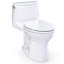 TOTO Ultramax One-Piece Elongated 1.6 GPF Universal Height Toilet with CEFIONTECT and SS114 SoftClose Seat, Cotton White - MS608114CSFG#01