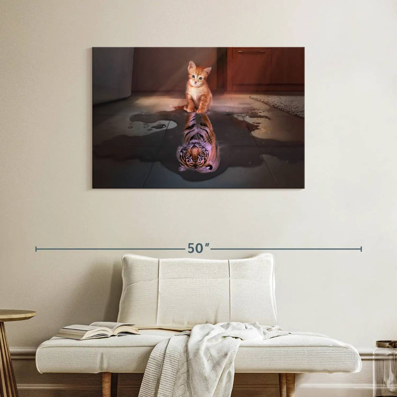 Crowle Tiger Kitty, 26" H x 39" W