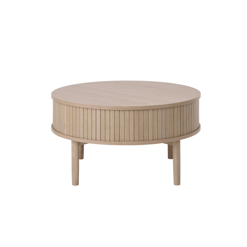 Tarcha Coffee Table with Storage, White Wood