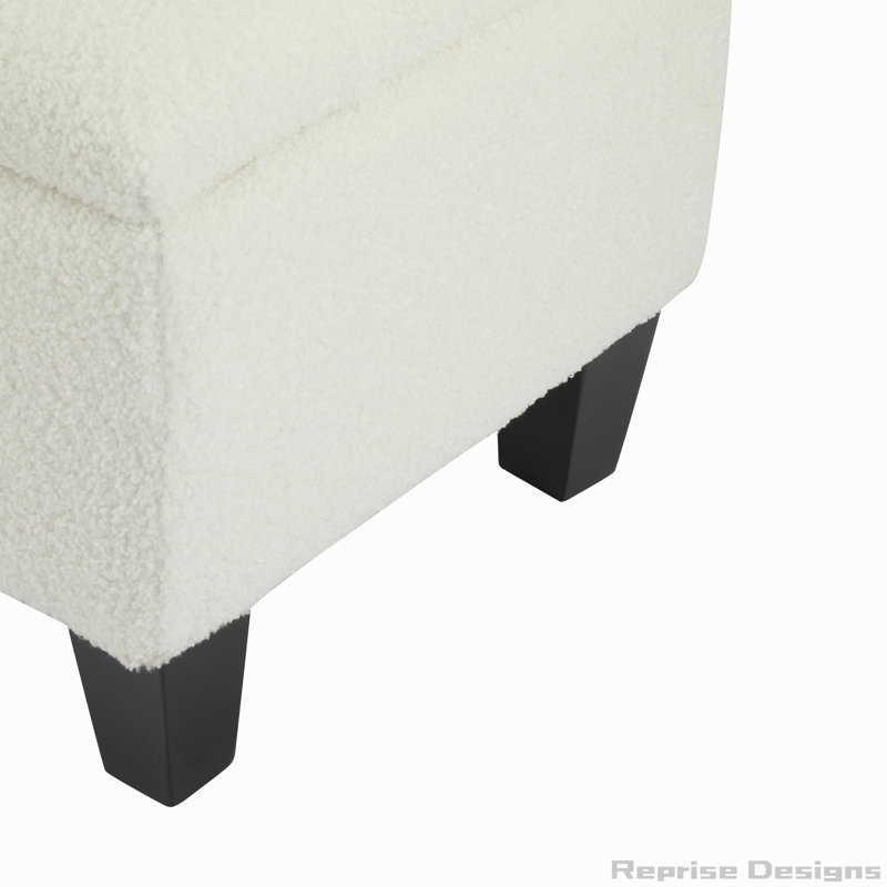 Banc avec repose-pieds Boucle, Beige