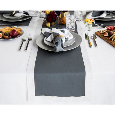 Festive Edge Linen Table Runner