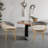Modern Mid Century Dining Chair, Upholstered Velvet Dining Room Chairs with Metal Legs for Makeup/Living Room-1326778908