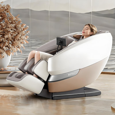 Fauteuil de massage électrique complet du corps, beige gris-brun