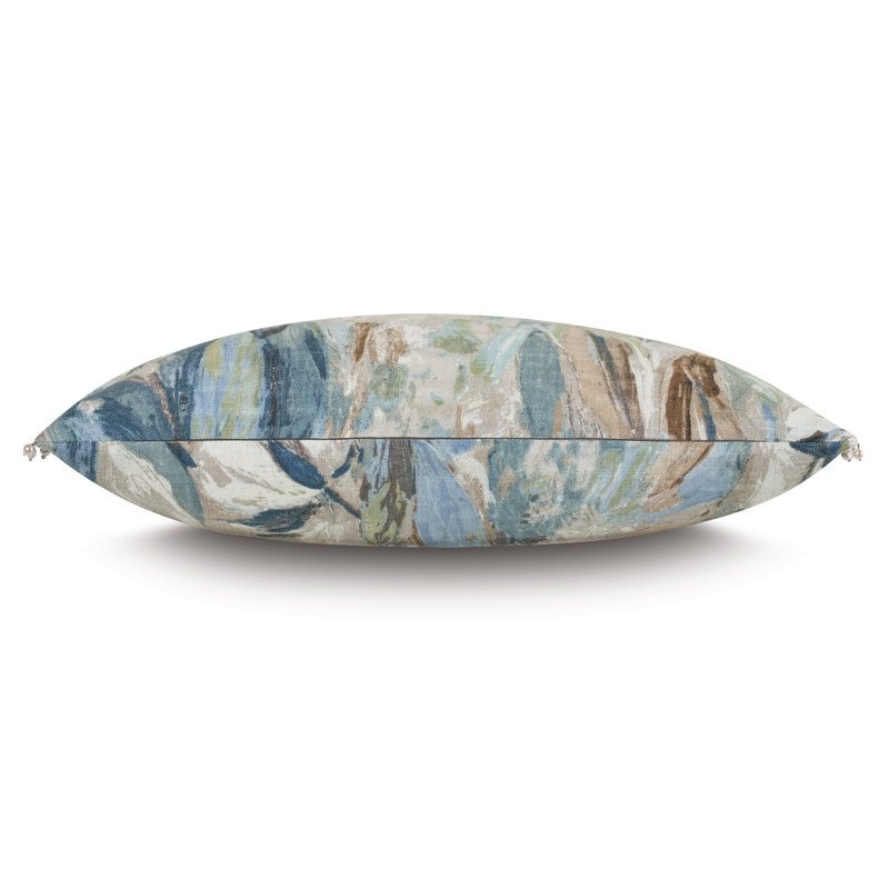 Fringed Linen Reversible Throw Pillow