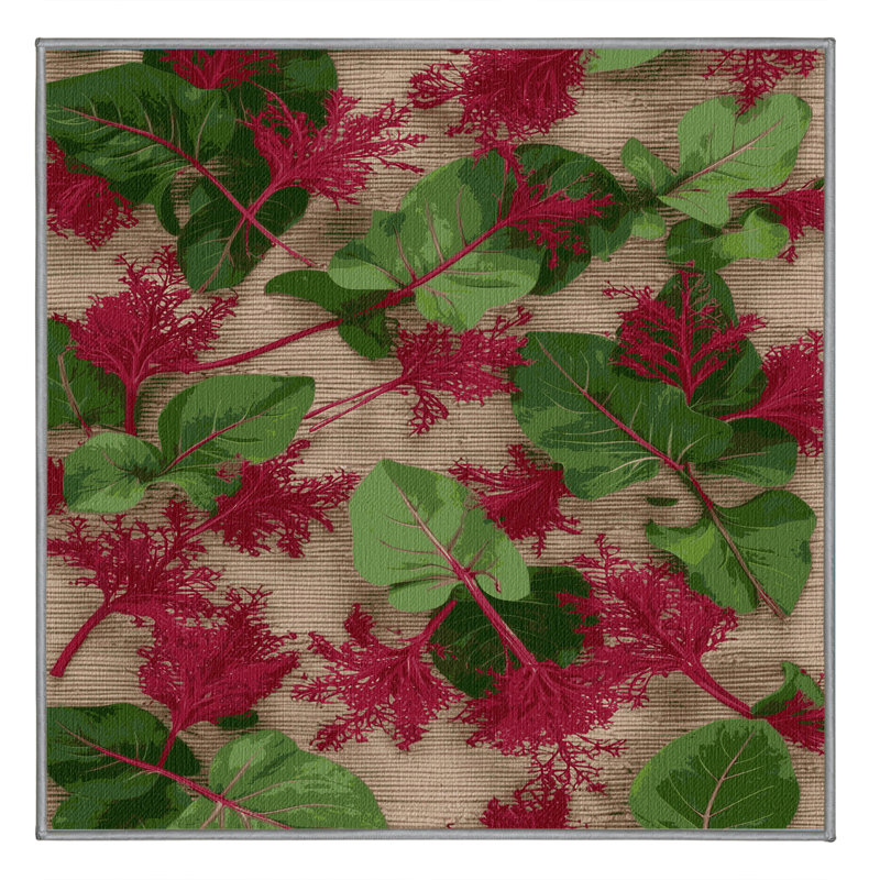  Tapis lavable Amaranth, Carré 3 pi