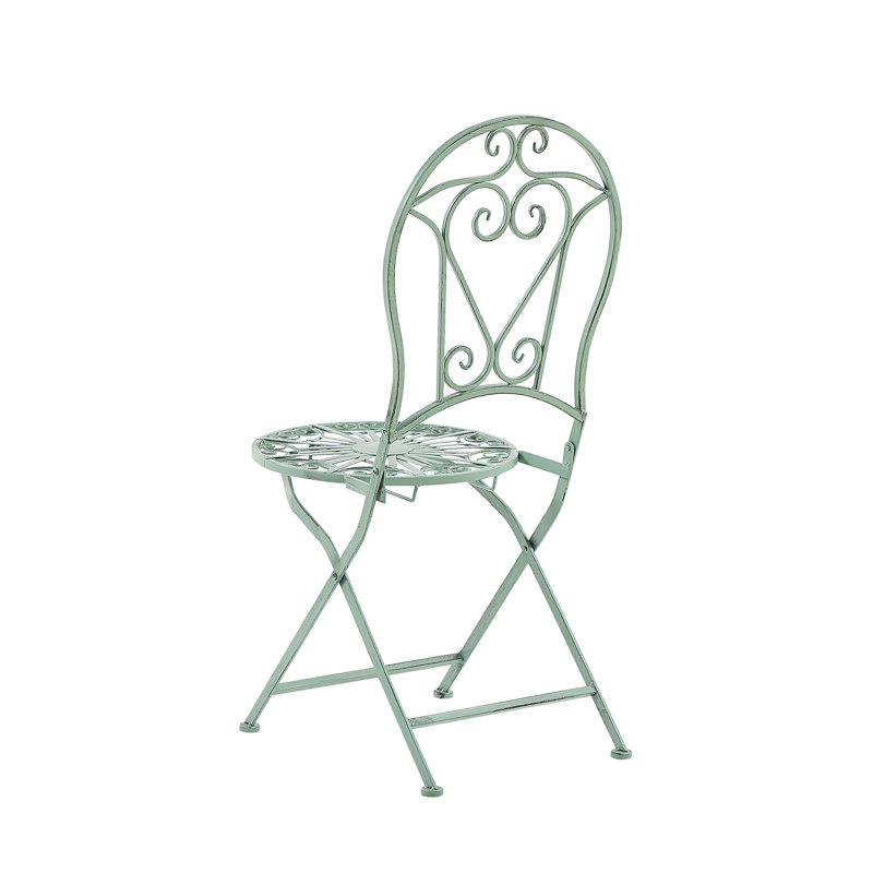 Foldable Outdoor Patio Dining Side Chair with Cushion