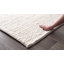 Tapis gris clair en laine tressé à la main-2137701769