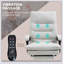 Chaise de bureau avec polyester, pivotante, soutien lombaire, massage, hauteur réglable, appui-tête, repose-pieds