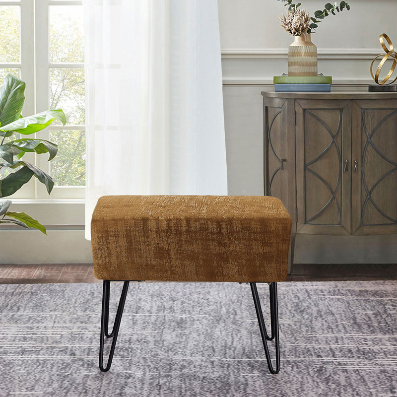 Repose-pieds standard Alegre, Velours brun tabac