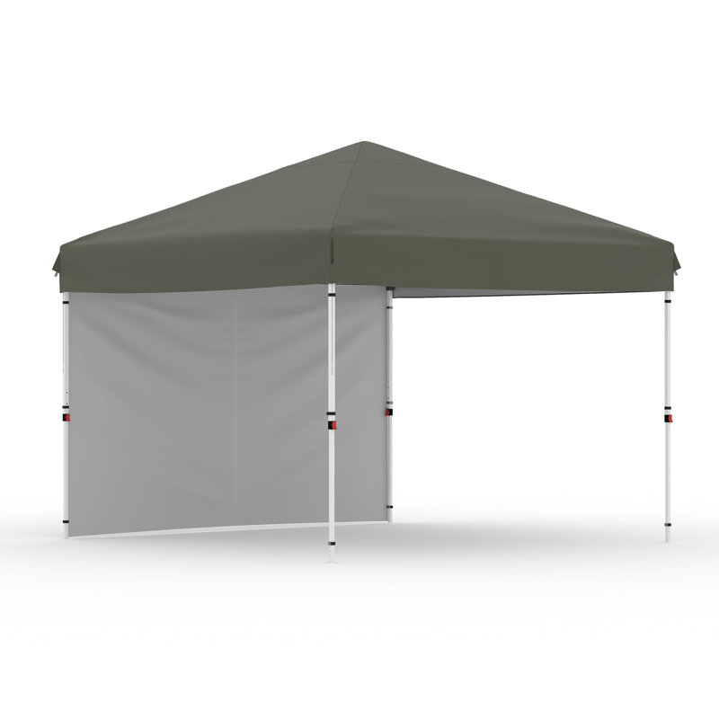 Feet Instant Pop-Up Canopy Tent, 1 Removable Sidewalls Rectangular, Green