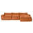 Boneless Comfortable Modern Chenille Sofa, High-density Foam Seating, No Assembly Required