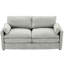 Canapé gris avec coussin double, rembourrage en mousse et ergonomique courbé pour un espace de vie élégant