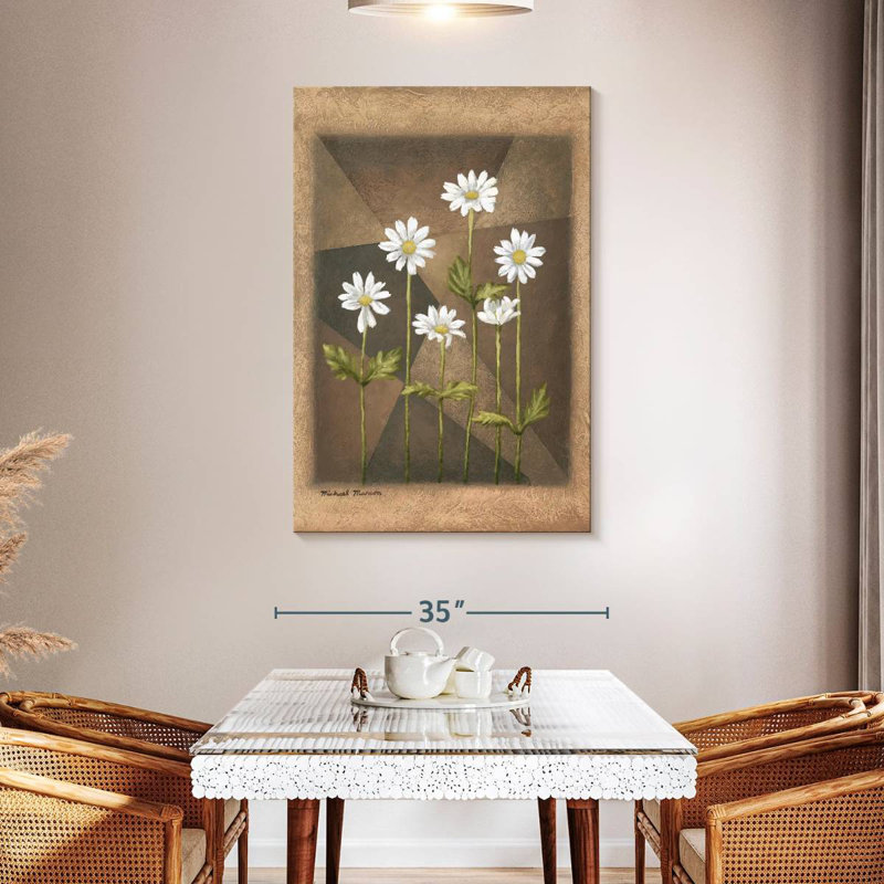 Marguerites blanches Harnek, H 48 po x l 32 po