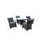 Judesa 4 - Person Wicker Patio Dining Set with Round Table , Cushions Included-1937574366-1937574367