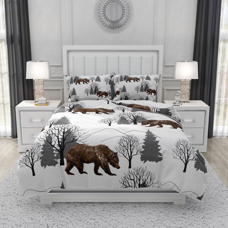 Animal Print Duvet Cover, King Duvet Cover + 2 King Shams