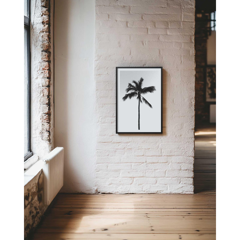 «The Black Palm», H 14 po x l 18 po, Noir, Impression encadrée sans passe-partout