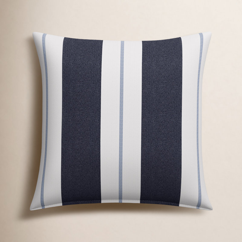 Housse de coussin intérieur / extérieur Deana Sunbrella®, Noir / blanc, 18 po x 18 po