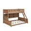 Twin XL Over Queen Bunk Bed With Integrated Shelving, Color-Changing Lights And Pegboard-1063048226