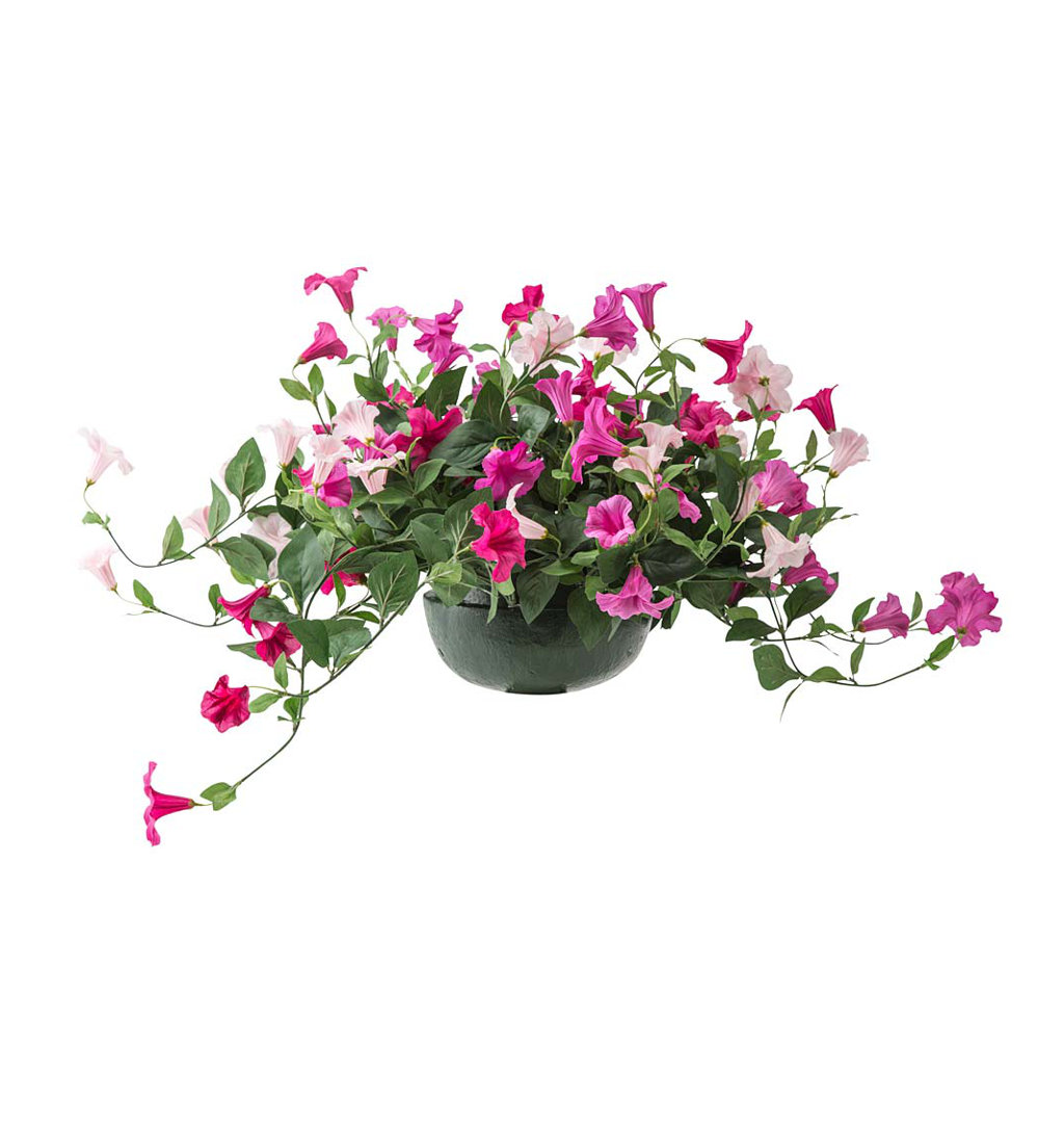 7.37'' Faux Flowering Plant in Vase Plow & Hearth
