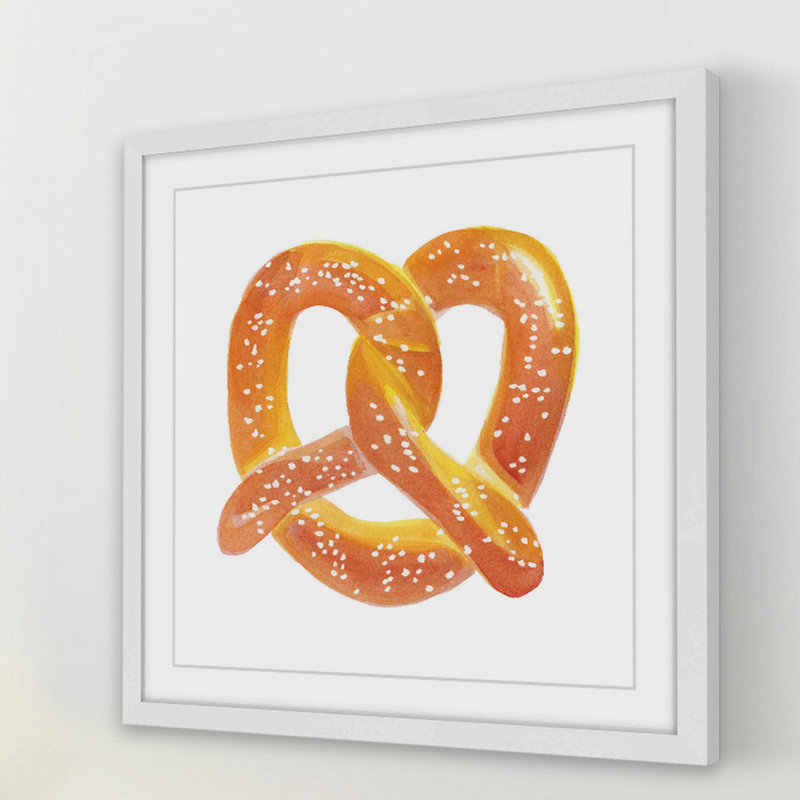« pretzel » par molly rosner, reproduction d’art encadrée, 24" H x 24" L x 1.5" D